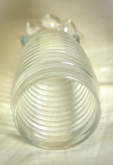 Manhattan Clear Bubble Footed Tumbler Depression Anchor Hocking