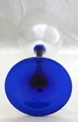 Cristal D’Arques-Durand NEPTUNE Blown Glass Blue Stem &Foot CLARET WINE GLASS