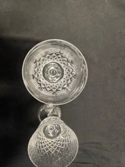 WATERFORD ALANA wine glasses – 2 , 7 1/2″ & 6 1/2″
