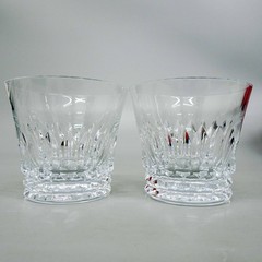 Baccarat Year Tumbler 2021 Crystal Rock Glass Tiara Set of 2 Pair Japan NEW