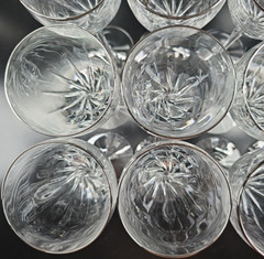 12 Lenox Encore Platinum Wine Glasses Set Elegant Crystal Clear Swirl Stems Lot