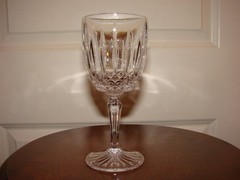 1 Retired Mikasa Old Dublin Crystal Wine Glass Goblet 6 1/2″ Tall Holds 8 oz