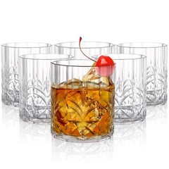 6 Pack Plastic Water Tumblers, 14 OZ Unbreakable Acrylic Whiskey Drinking