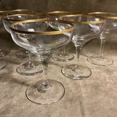 Lenox Crystal Laurent Pattern 5” Champagne /sherbet Stem Glass A Lot Of 8 PCs