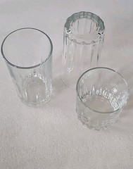 LIBBEY Crisa Glass Wear Clear 1 Whisky & 2 – 12OZ Beverage Tumblers Set Of 3