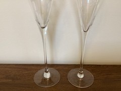 2 Marquis by Waterford Crystal 11″ Celebration Starburst Champagne Flute Glasses