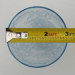 Set of 7 Fostoria June Blue 3 3/4″ Footed Cocktail Glasses #5098 Etched Glass
