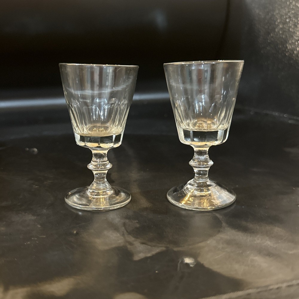 Seneca Glass Martha Washington Set 2 Cordial Glasses 3 3/8 In