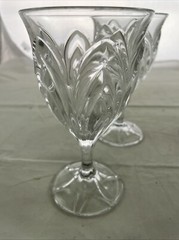 LILY ARCH STEM GOBLET CAMBRIDGE CAPRICE GLAS WATER 6.5″ TALL SET OF 4