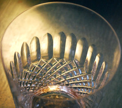 Vtg Set 5 DOUBLE OLD FASHIONED Hand Blown CLEAR CRYSTAL Glasses Xs & Oval Cuts