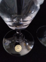 Set of 2 Sklo Bohemia Crystal Fine Cut for Iced Tea or Beer Glasses 7-1/4″H