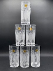 Vintage RCR Royal Crystal Rock 24% Lead Crystal Tumblers – Set Of 6 – Italian Cu