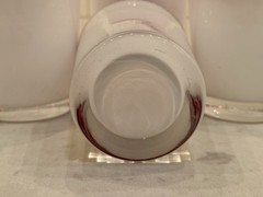 Villeroy & Boch hand blown, cased glass tumblers with red rim- Set Of 4
