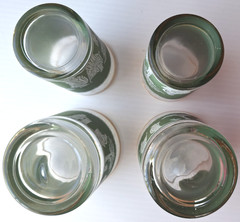 4 Vintage Jeanette Wedgwood Jasperware Grn Greek Hellinic Glasses juice whiskey