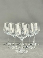 6 Baccarat Crystal MONTAIGNE Non-Optic 5″ Port Wine Glasses: MINT
