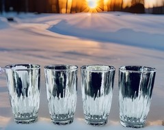 RARE CLASSIC ANCHOR HOCKING SURE GUARD 80012 Breckenridge 12oz Tumbler Set Of 4