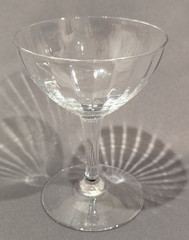 Vintage Crystal Coupe Champagne Cocktail Glasses, Optic Panel 4.5″ Tall Set/3
