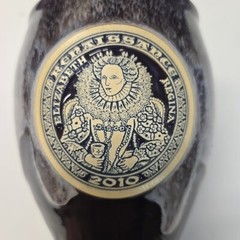 Deneen Pottery Goblet Purple Drip Glaze Renaissance Festival 2010 Chalice