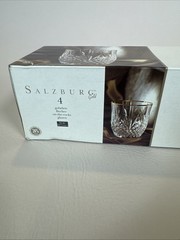 Cristal d’Arques Zalzburg Gold Gobelets Becher Glass 10 1/4oz. Lot Of 4