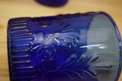 Pilgrim Glass Adams Cobalt (7) Double Old Fashioned Glasses, 4″ (S13)