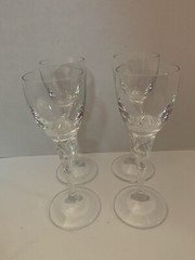 4 Bohemia Paola 70 ml Crystal Wine Glasses – Czech Republic Crystalex