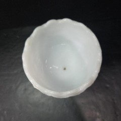 Milk Glass Diamond Design Goblet, Textured Pedestal Compote, Vintage Glassware