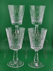 Set Of 4 Antique Waterford Crystal Kenmare Water Goblet Glasses 6 3/4″ H