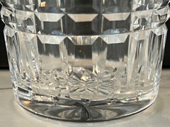 Vintage Pair of Clear Glass Old Fashioned Whiskey / Scotch Glasses
