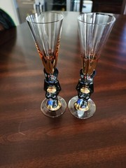 ORREFORS GUNNAR CYREN NOBEL BANQUIT AQUVIT GLASSES.