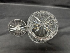Waterford «GLANDORE» Crystal Biscuit Barrel ~ 7″ Tall x 4 3/4″ Opening