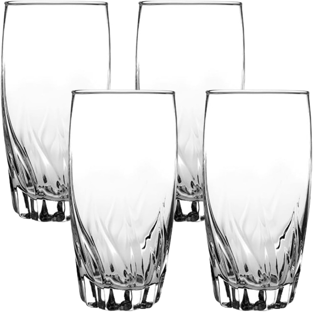 Central Park Drinking Glasses (4-Pieces, 16-Ounce, Dishwasher Safe)