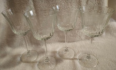 Set of 4 Cristal D’Arques Durand Grand Meridian Wine Glasses France 7 3/8” W/Box