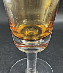 Winterthur Jewel Tone Goblets Amber Glass Hand Blown 16 oz 8 1/4″ Set of 7