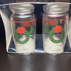 Vintage Libbey Holiday Wreath Drinking Glasses Set of 4 Christmas Theme JCPenny