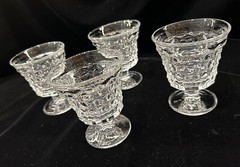 Fostoria American (4) 4-1/2 oz Oyster Cocktail 3-1/2” Tall, Originally Sherbet