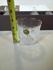 Cristal d’Arques Zalzburg Gold Gobelets Becher Glass 10 1/4oz. Lot Of 4