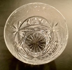 (3) Bohemian Whiskey Glasses Tumblers Hand-Cut Lead Crystal Hobstar Pinwheel Fan