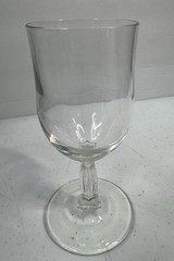 1 Crystal Wine Glass Clear 6″ H x 2 3/4″ W Base Vtg 6 oz