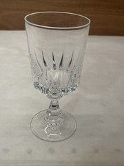 6 Crystal Water Goblets/Wine Glasses Vintage – Cristal d’Arque – no chips