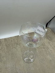 Toscany Hand Blown Crystal Iris Lustre Iridescent Hock Wine Glass 7.5”
