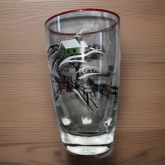 Vintage (3) Libbey Glass Currier & Ives Colonial Christmas Farm Scene Tumblers