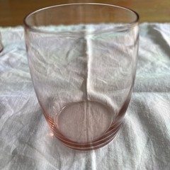 Three Pink Depression Glass Small Glasses All In Chip Free Condition See Photos