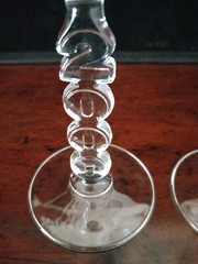 Year 2000 Vintage Wine Glasses, Set of 2, Y2K Millennium Edition