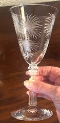 Vintage Fostoria Lido Crystal Water Goblets 7 1/2″ tall- Set of 3