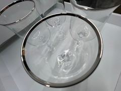 Hand blown Lenox Crystal Desire Water Goblets – Set of Four, Made in USA