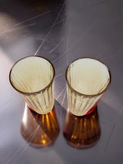 vintage set of 2 jeanette marigold lusterware 12oz drinking glasses