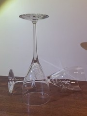 Set Of (2) Lenox ‘Opal Innocence’ Wine Glasses 9” Tall