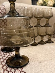 Vtg Libbey Tawny Glasses 12 Pc Set – Cordial, Shot, Sorbet, Champagne Glasses
