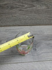 Pink Vintage Hand Painted Water Tumblr Glass 3″
