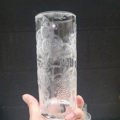 READ IITTALA MARJA FINLAND TALL TUMBLERS 14 1/2 OUNCES DRINK GLASSES STRAWBERRY